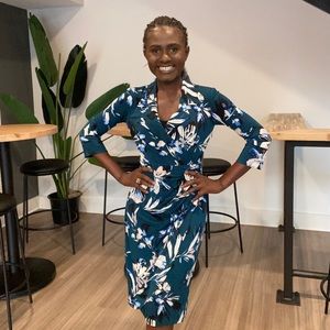 Floral Body wrap dress